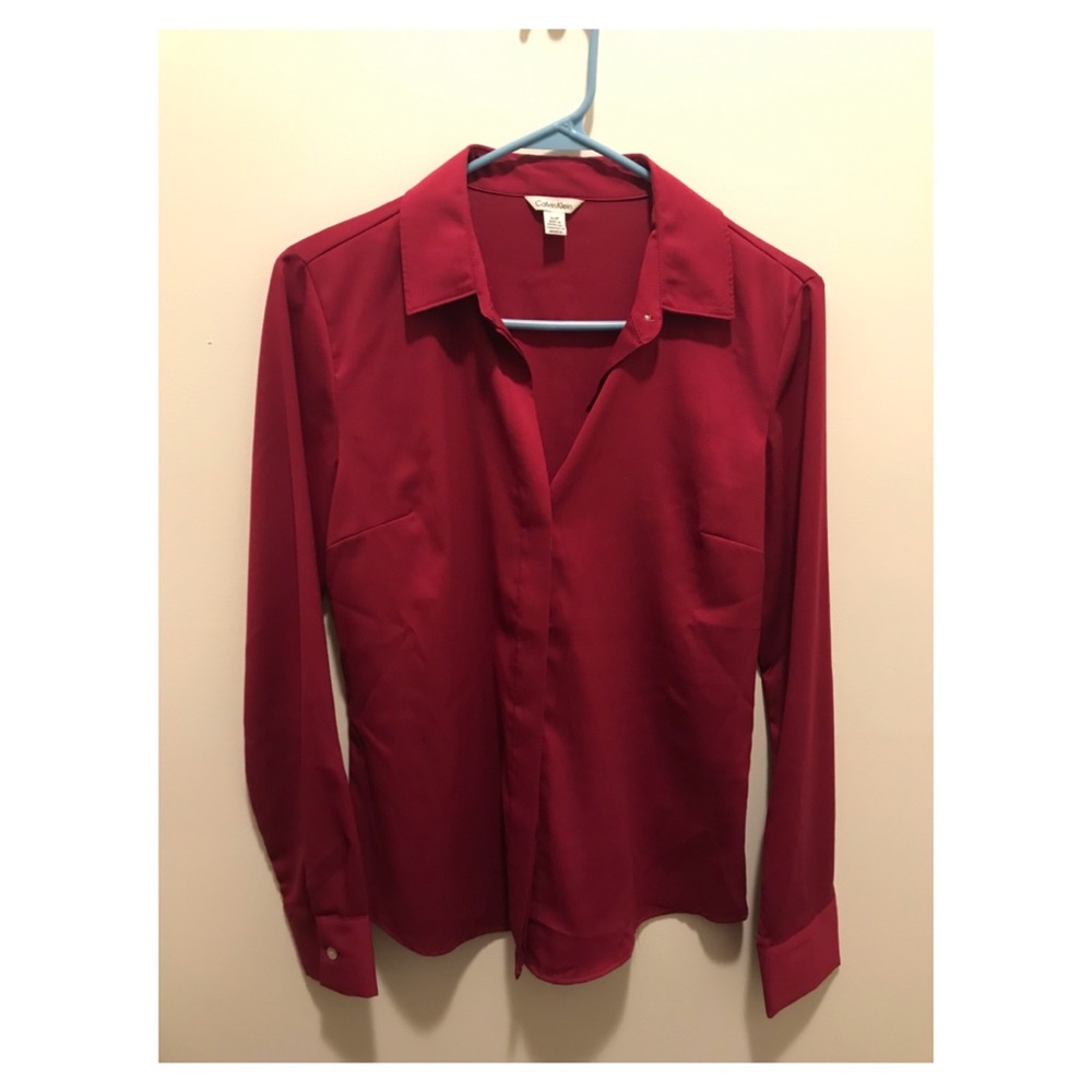 Calvin Klein Silky Button Down Shirt